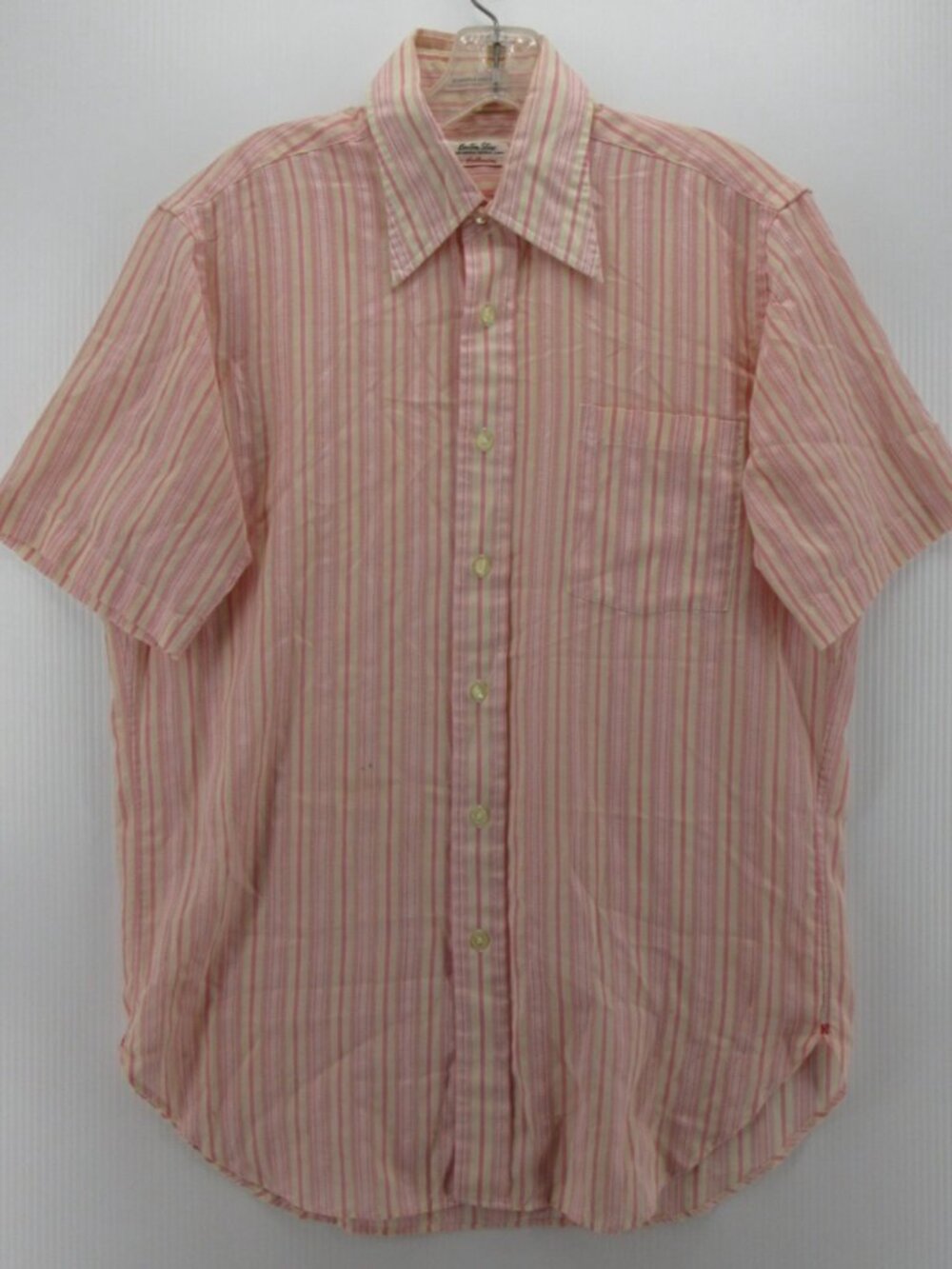 VINTAGE Hathaway Shirt Large 70s Disco Leisure Striped Button Down *